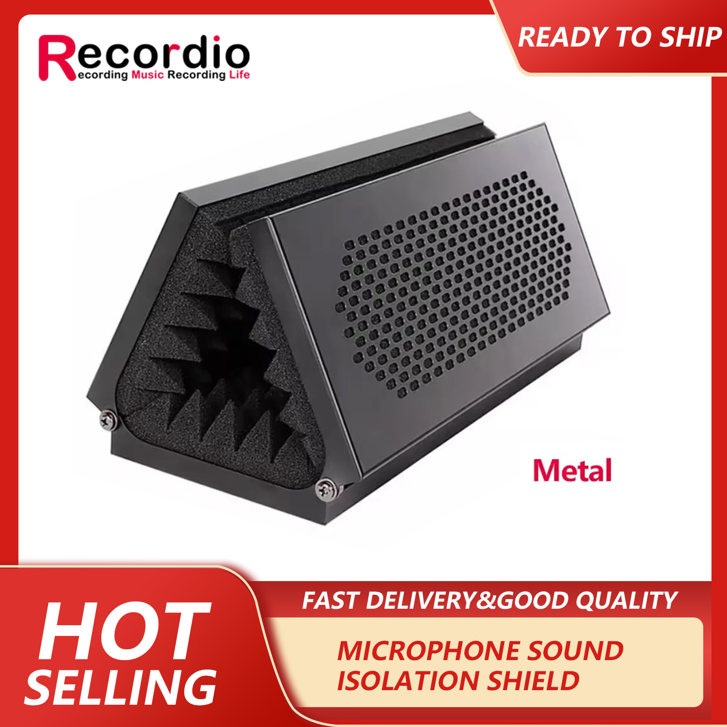 Vocal Booth Isolation Shield - GAZ-300A Recording microphone reflexion filter Microphone