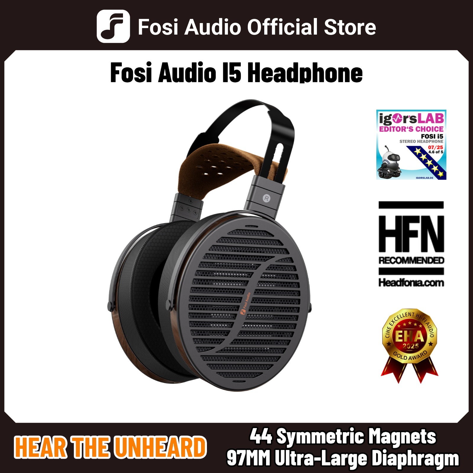 Studio Headphones Monitoring Open Back - Fosi Audio I5 Open-Back Planar Magnetic