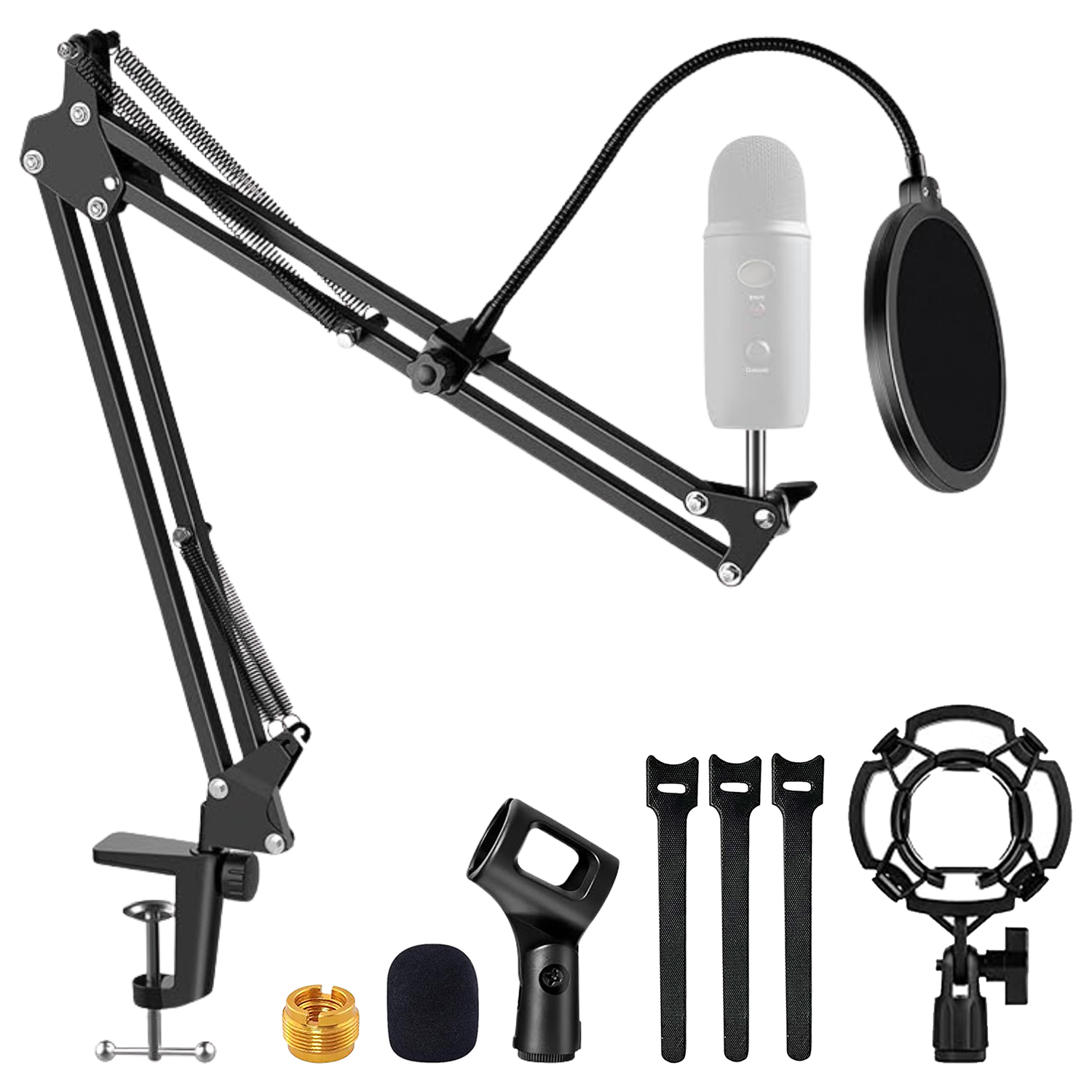 Microphone Boom Arm Desk - 5 Core Microphone Stand Suspension Desk