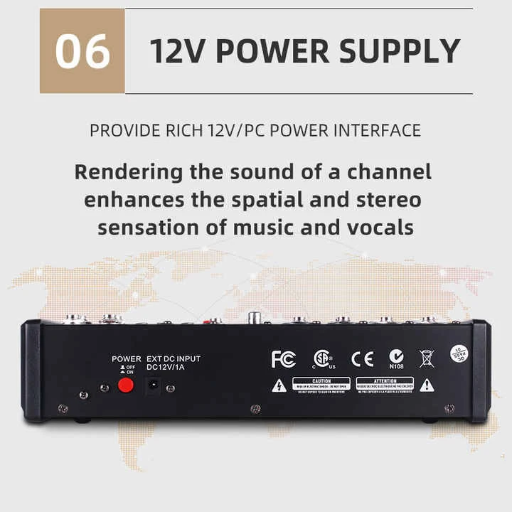 Audio Mixer 16 Channel Usb - Professional 8-Channel DJ Audio Mixer Music