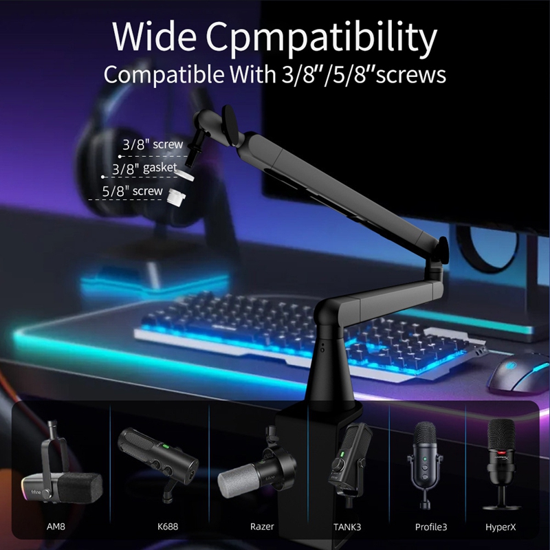 Microphone Boom Arm Desk - Super Sale Microphone Boom Arm, Adjustable