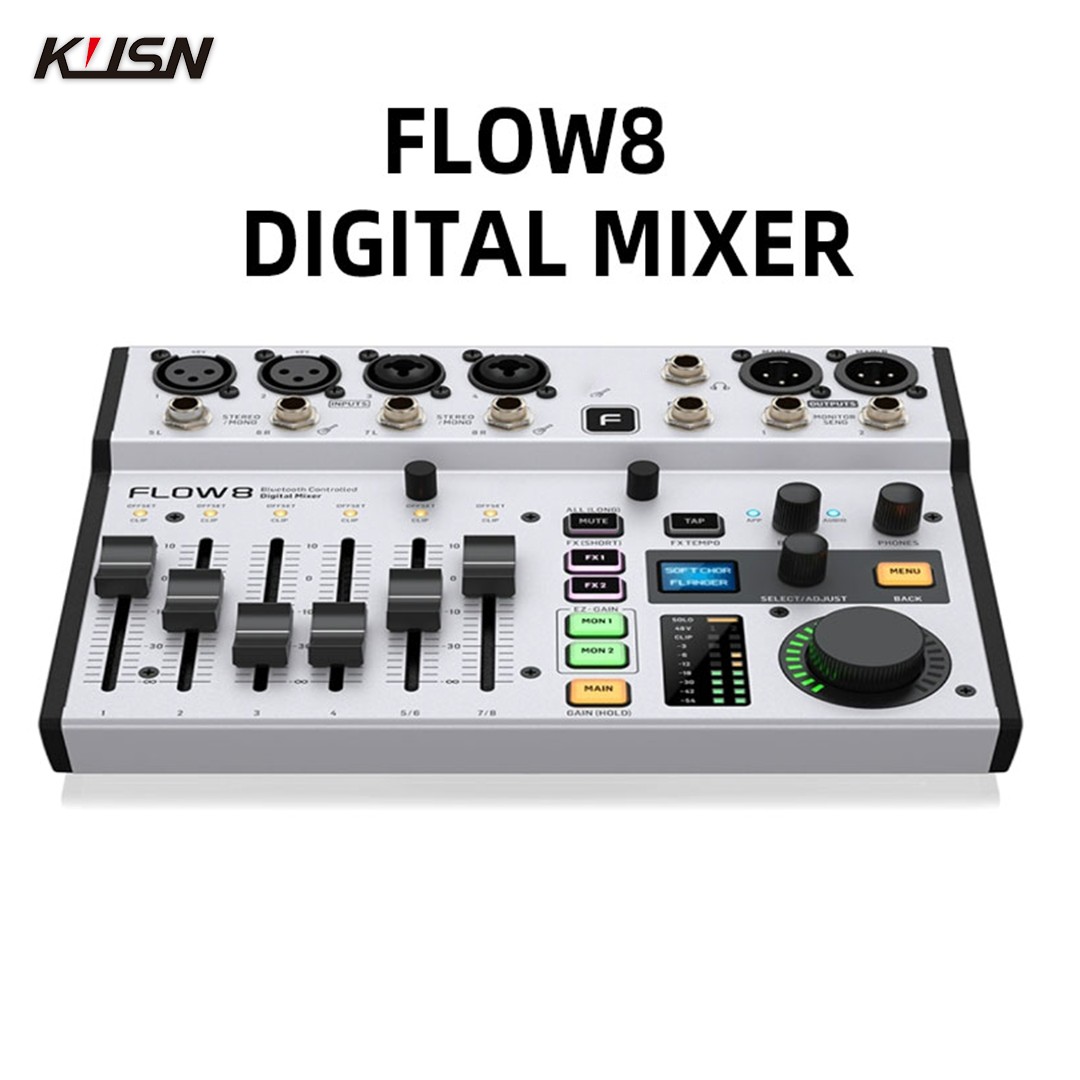 Audio Interface Usb 8 Channel - FLOW8 8-Input Digital Mixer with Bluetooth