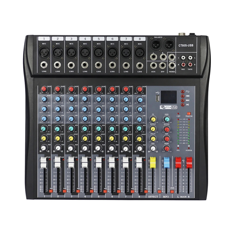 Audio Interface Usb 8 Channel - 8 Channel Audio Mixer with 99
