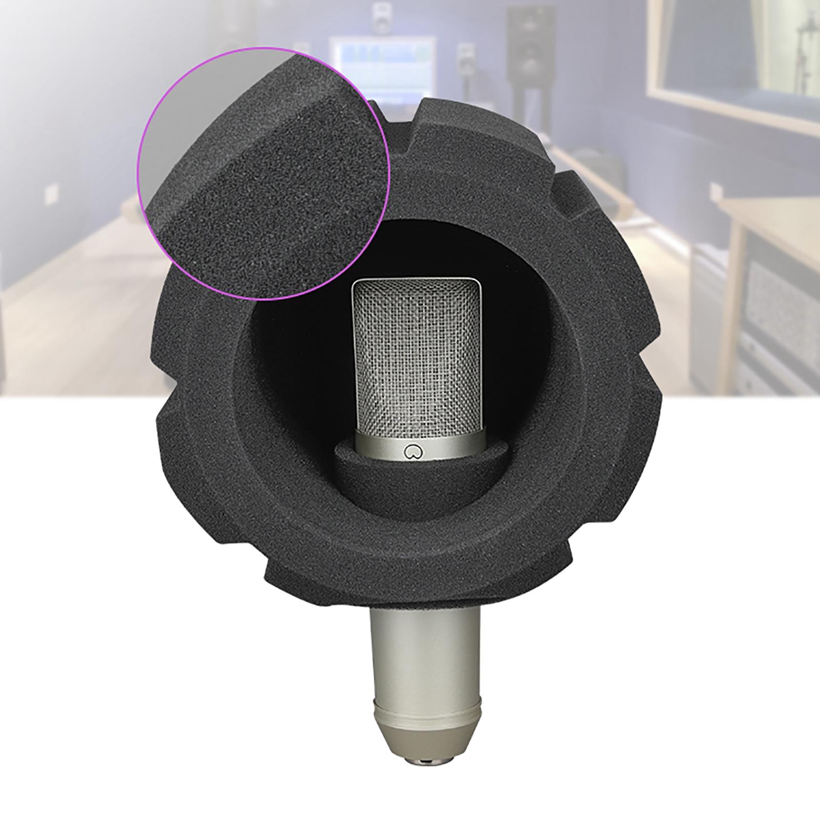 Vocal Booth Isolation Shield - Mic Sponge Foam Cover Sound Absorbing