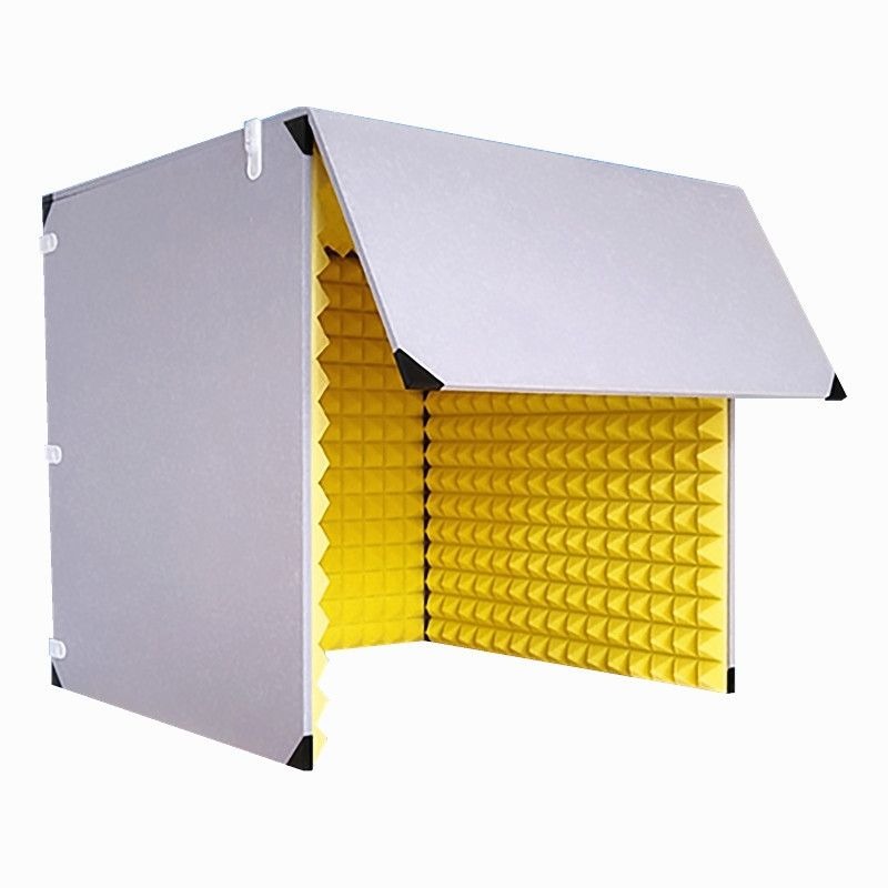 Vocal Booth Isolation Shield - Portable Desktop Vocal Isolation Booth 60/80cm,