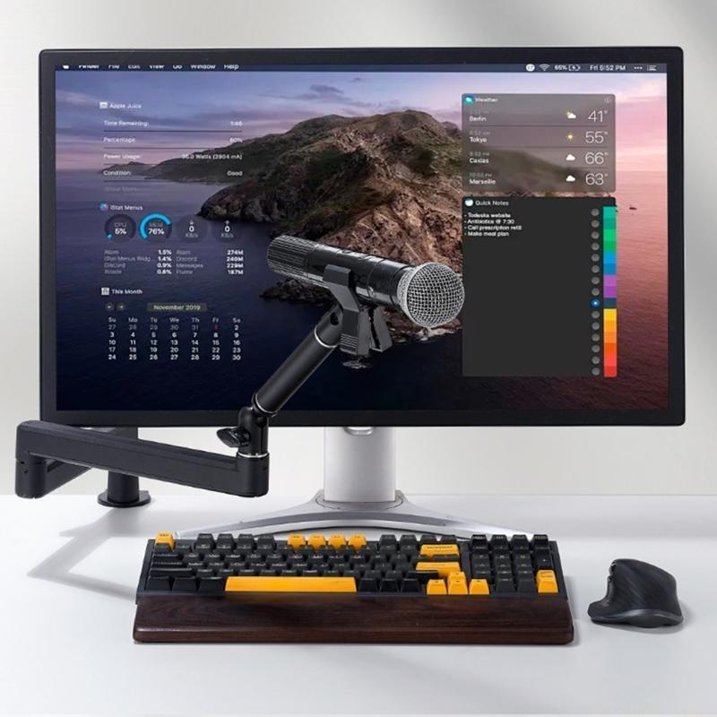 Microphone Boom Arm Desk - E56B Boom Arm Adjustable Mic Arm