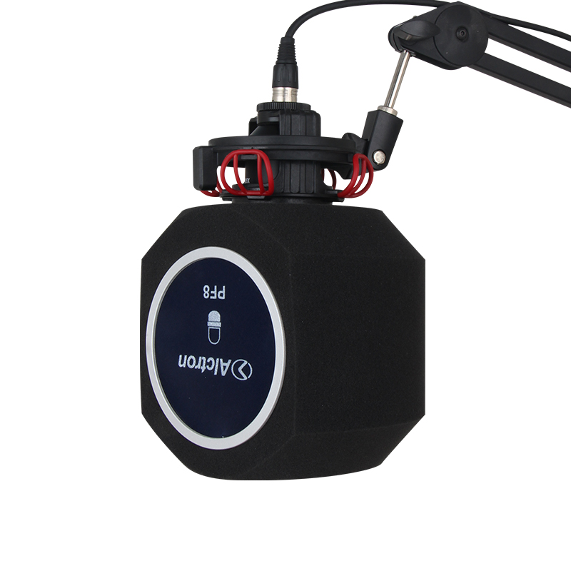 Vocal Booth Isolation Shield - PF8 Microphone Acoustic Pop Filter Isolator