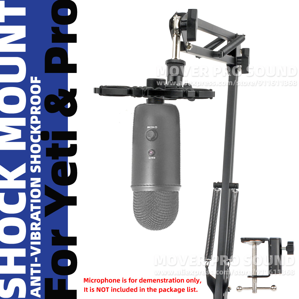 Microphone Boom Arm Desk - For Blue Yeti Pro Tabletop Suspension