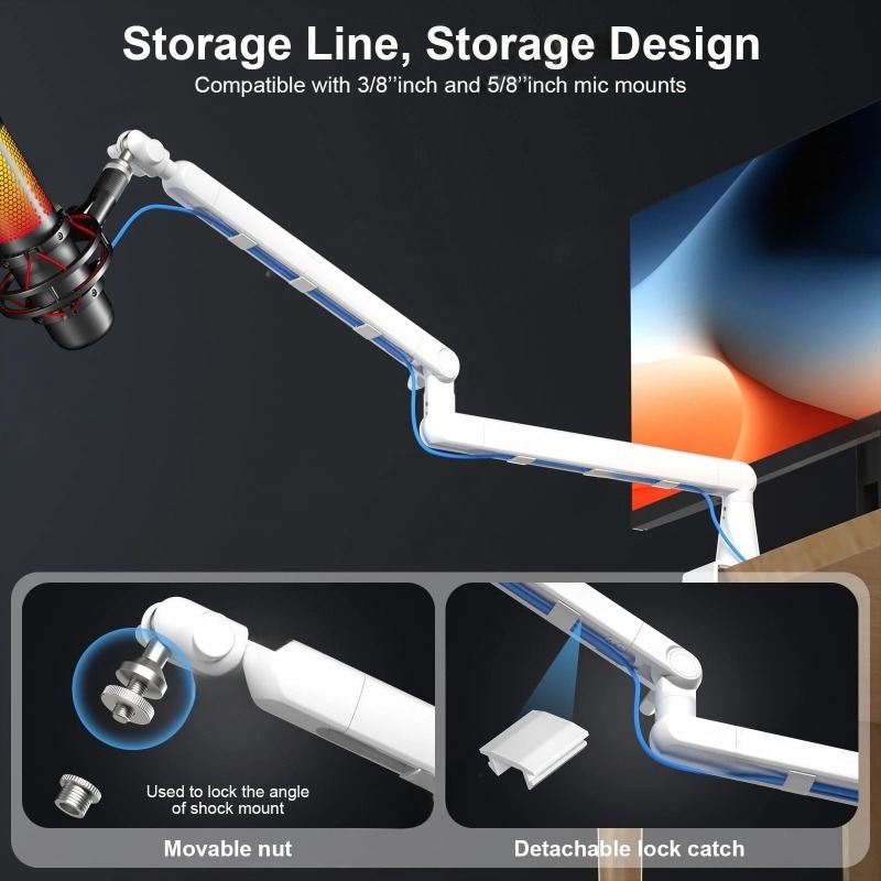 Microphone Boom Arm, Cable Man - Microphone Boom Arm Desk review and price