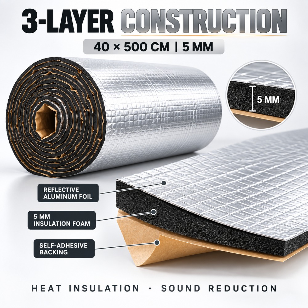 Extra Long 40x500cm 5mm Self A - Acoustic Foam Panels Soundproof review and price