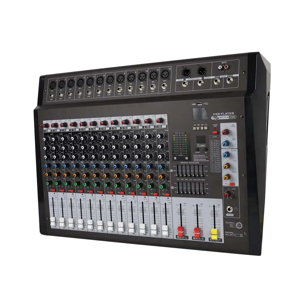 Gooermi DMX-12 12 Channel Cons - Audio Mixer 16 Channel Usb review and price
