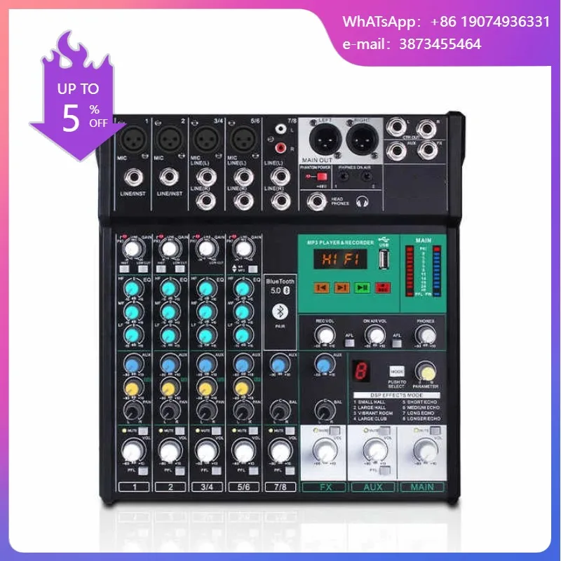 Professional 8-Channel DJ Audi - Audio Mixer 16 Channel Usb review and price