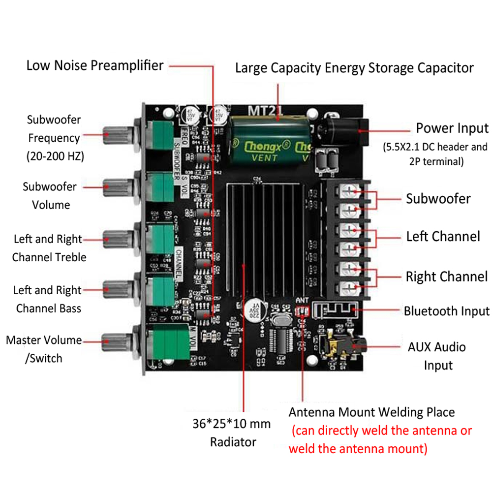 WOOPKER ZK-MT21 2.1 Channel Su - Mic Preamp 1073 Clone review and price