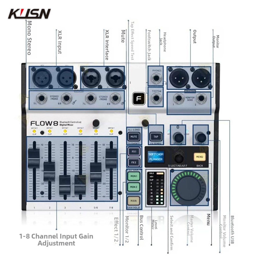 FLOW8 8-Input Digital Mixer wi - Audio Interface Usb 8 Channel review and price