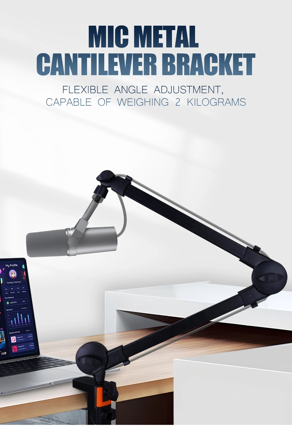 Professional Grade 360° Rotati - Microphone Boom Arm Desk review and price
