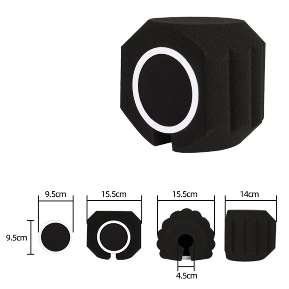 A85P Microphone Pop Filter Por - Vocal Booth Isolation Shield review and price