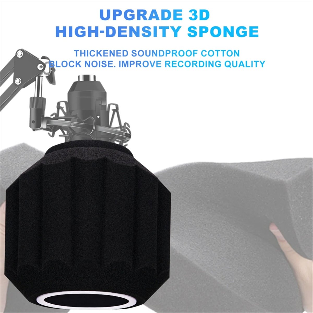 A85P Microphone Pop Filter Por - Vocal Booth Isolation Shield review and price