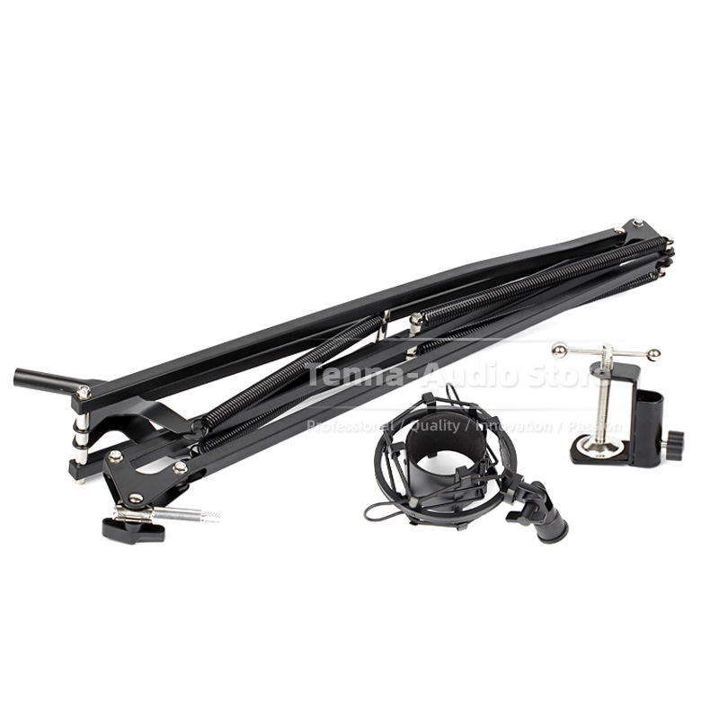 Tabletop Suspension Scissor Bo - Microphone Boom Arm Desk review and price