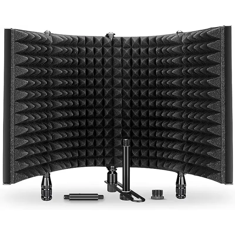 Foldable Studio Microphone Shi - Vocal Booth Isolation Shield review and price
